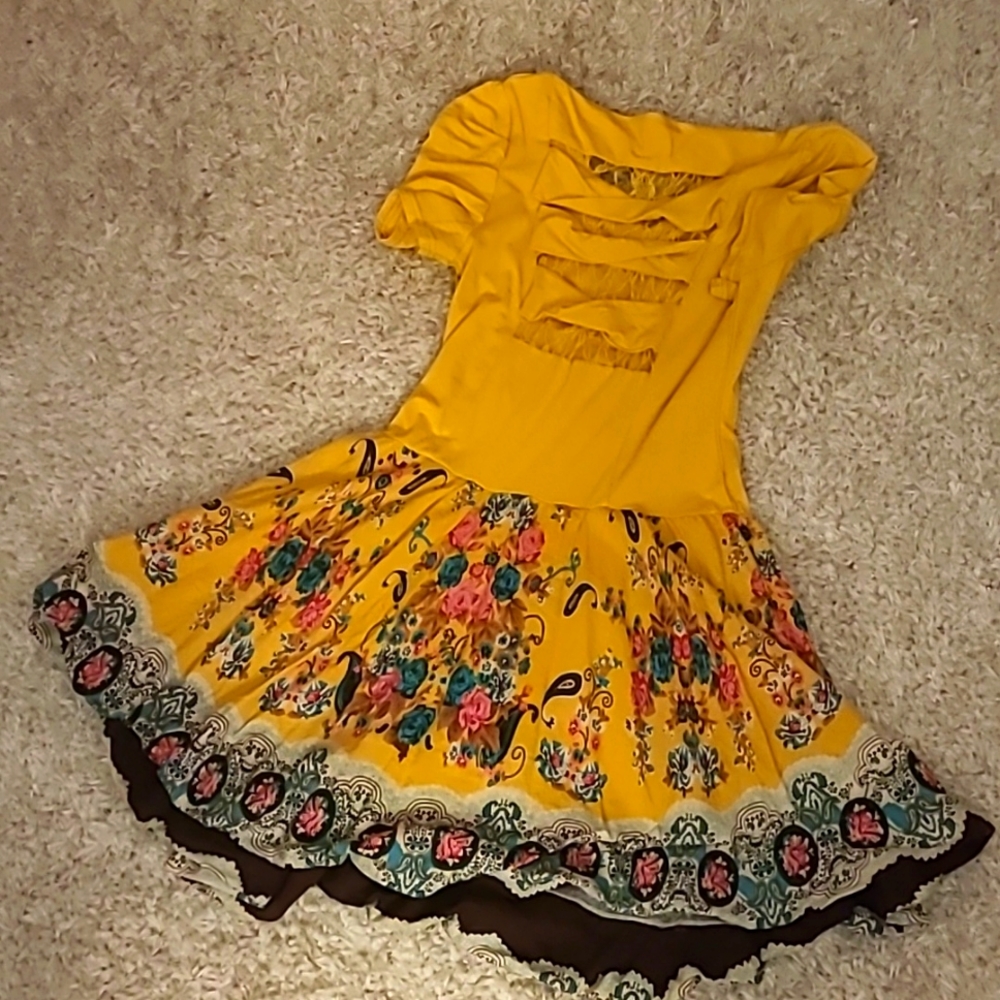 Yellow flower dress